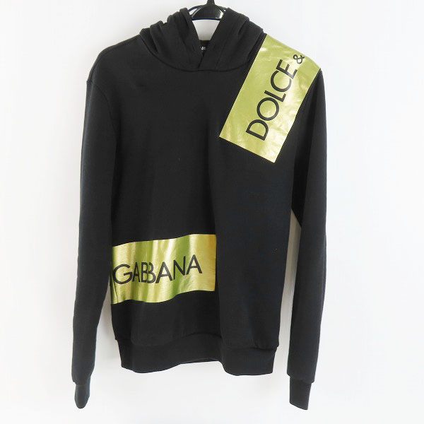 実際に弊社で買取させて頂いた【JPタグ】DOLCE & GABBANA/ドルチェ&ガッバーナ 19AW ロゴプリントプルオーバーパーカー G9JQ3T/G7QSO/44