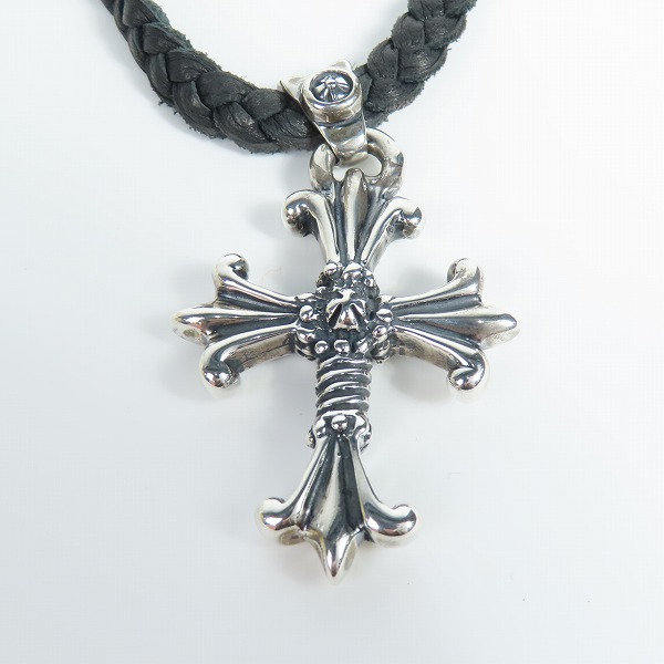 実際に弊社で買取させて頂いた【ギャラ付き】TRAVIS WALKER/トラヴィスワーカー DOUBLE CROSS/ダブルクロス Wレザー ブレイド ネックレス pd810tw blの画像 1枚目