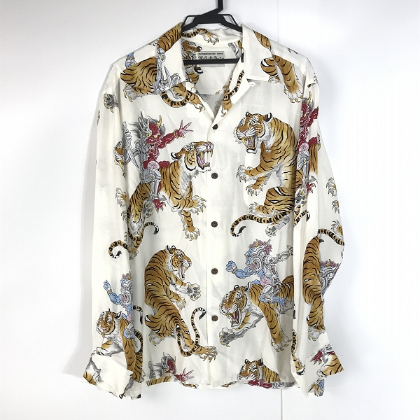 実際に弊社で買取させて頂いたWACKO MARIA/ワコマリア TIM LEHI/ ティム リーハイ  虎 総柄 半袖シャツ/アロハシャツ/L