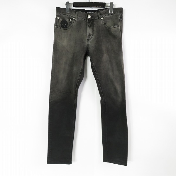 実際に弊社で買取させて頂いたAlexander McQueen/アレキサンダーマックイーン スカルワッペン スキニーパンツ/48