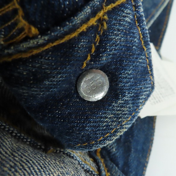 実際に弊社で買取させて頂いた【未使用】LEVI'S/リーバイス 501XX 復刻 刻印 555 バレンシア工場 デニムパンツ USA製 47501-0199/W34L36の画像 7枚目