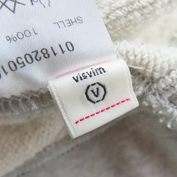 実際に弊社で買取させて頂いたvisvim/ヴィズヴィム 18AW JUMBO HOODIE P.O NUMBERING プルオーバー パーカー 0118205010037/1の画像 3枚目
