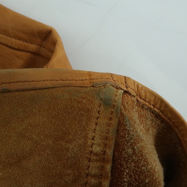 実際に弊社で買取させて頂いたBACKLASH/バックラッシュ カーフレザー 牛革 シャツジャケット 1277-01/3の画像 7枚目