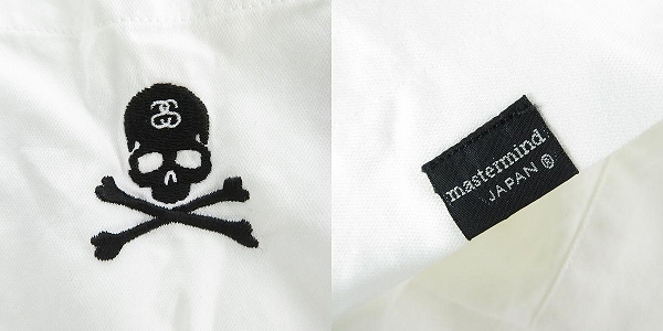 実際に弊社で買取させて頂いたSTUSSY×mastermind/ステューシー×マスターマインド スカル刺繍 長袖シャツ/Lの画像 6枚目