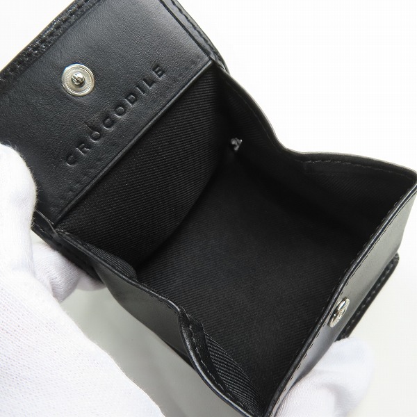 実際に弊社で買取させて頂いたHUGO BOSS/ヒューゴボス CROCODILE/クロコダイル  カフスボタン コインケース 2点セットの画像 7枚目