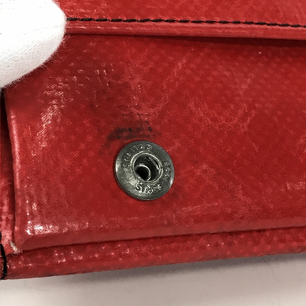 実際に弊社で買取させて頂いたFREITAG/フライターグ F555 CAROLINE/キャロライン 二つ折り長財布 レッドの画像 7枚目