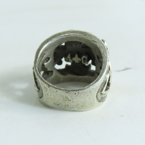 実際に弊社で買取させて頂いたA&G/エーアンドジー スカルオンクロス リング 指輪 18-20号の画像 4枚目