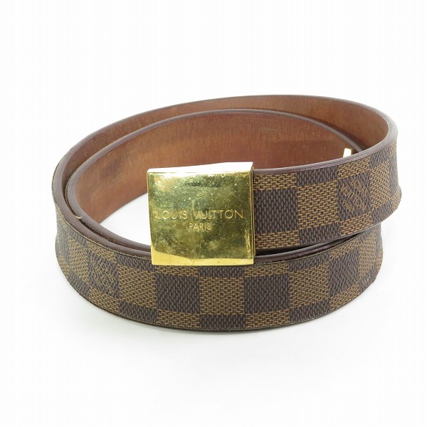 実際に弊社で買取させて頂いたLOUIS VUITTON/ルイヴィトン  ダミエ サンチュール キャレ レザーベルト M6802/80/32