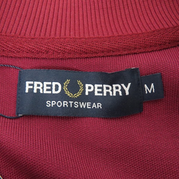 実際に弊社で買取させて頂いた【未使用】FRED PERRY/フレッドペリー TAPED TRACK JACKET/トラックジャケット レッド J6231 Mの画像 2枚目