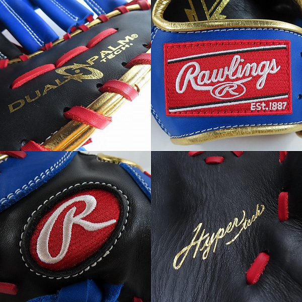 実際に弊社で買取させて頂いたRawlings/ローリングス ハイパーテックカラーシンク 左投げ 軟式用 一塁手/ファーストミット GR3FHTCM53の画像 4枚目