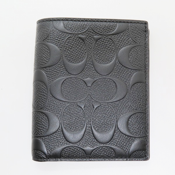 実際に弊社で買取させて頂いたCOACH/コーチ シグネチャー クロスグレインレザー スリム コインウォレット 二つ折り財布