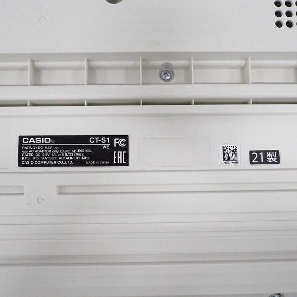 実際に弊社で買取させて頂いた★CASIO/カシオ Casiotone CT-S1 WE 電子キーボード カシオトーン ホワイト 61鍵盤 2021年製【動作確認済】の画像 6枚目