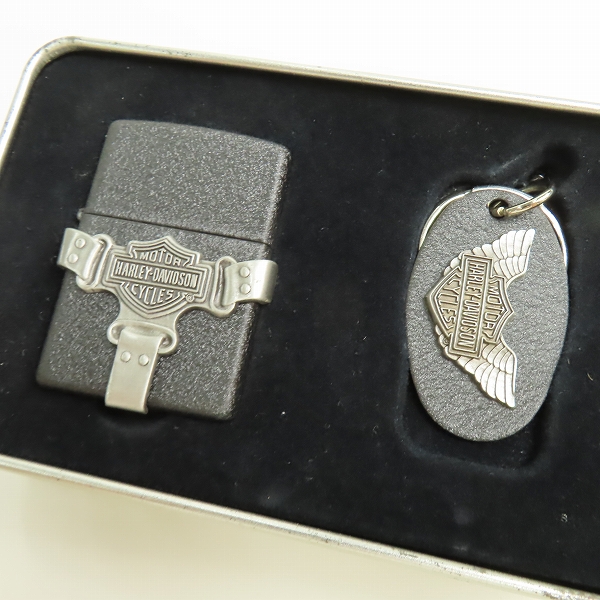 実際に弊社で買取させて頂いたZIPPO/ジッポー HARLEYDAVIDSON/ハーレーダビッドソン ハーネス メタル貼り 