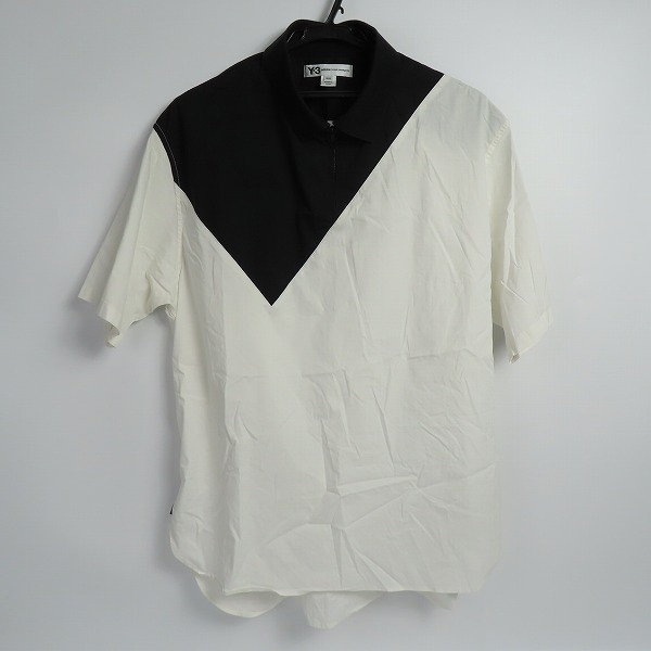 実際に弊社で買取させて頂いたY-3/ワイスリー ヨウジヤマモト×アディダス 20SS M SWM WOVEN POLO ハーフジップシャツ FN5714 M