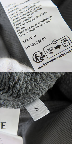 実際に弊社で買取させて頂いた【未使用/JPタグ】LOEWE/ロエベ 24SS RELAXED FIT HOODIE/リラックスフィット フーディー プルオーバーパーカー H526Y25X39/Sの画像 5枚目