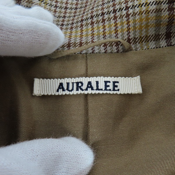 実際に弊社で買取させて頂いたAURALEE/オーラリー グレンチェックジップアップブルゾン 25 G/CHK ZIP UP 11625990372/3の画像 2枚目