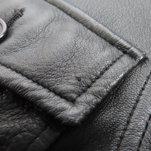 実際に弊社で買取させて頂いたSHELLAC/シェラック レザージャケット 270225 44の画像 7枚目