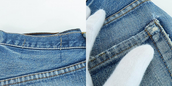 実際に弊社で買取させて頂いたLEVIS/リーバイス 505 刻印5 42TALONジッパーフライ ビッグE バックポケットシングル ヴィンテージデニムパンツの画像 9枚目