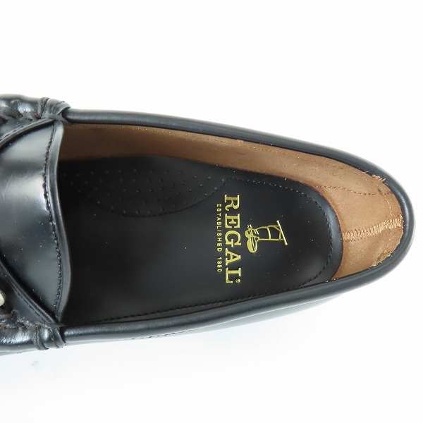 実際に弊社で買取させて頂いたREGAL/リーガル ホースビット レザー ローファー/シューズ ブラック Y064/23.5の画像 4枚目