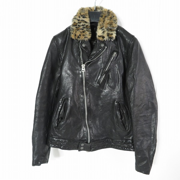 実際に弊社で買取させて頂いたglamb/グラム レザージャケット レオパード ファー 羊革 GB0119/JKT04 2