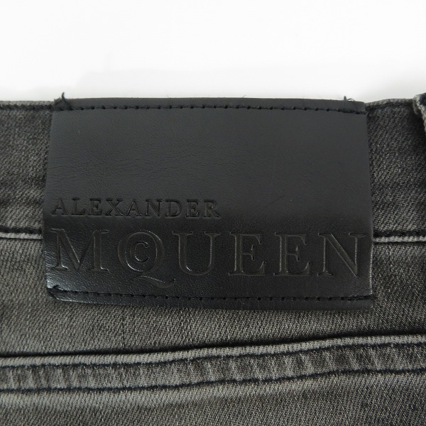 実際に弊社で買取させて頂いたAlexander McQueen/アレキサンダーマックイーン スカルワッペン スキニーパンツ/48の画像 2枚目