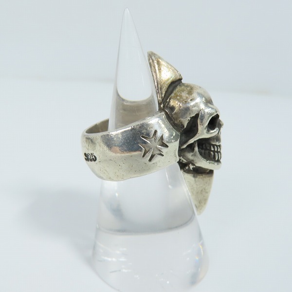 実際に弊社で買取させて頂いた【ギャラ付】Gaboratory/ガボラトリー スパイクウィズスカルリング/skull with SPIKE Ring 13号の画像 3枚目