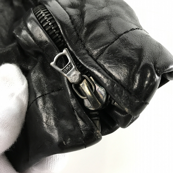 実際に弊社で買取させて頂いたISAMUKATAYAMA BACKLASH/バックラッシュ イタリアンキップレザー製品染めコート 1604-03 Mの画像 5枚目