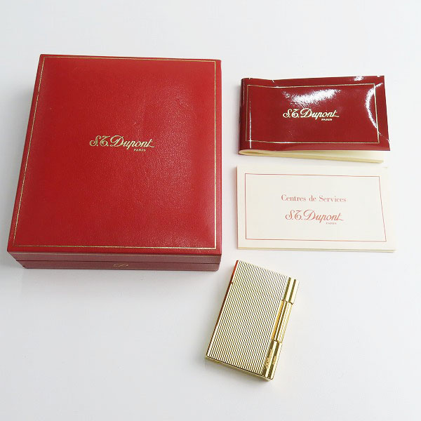 実際に弊社で買取させて頂いたS.T.Dupont/デュポン GATSBY/ギャッツビー ヴァーティカル ライン ゴールド ガスライターの画像 7枚目