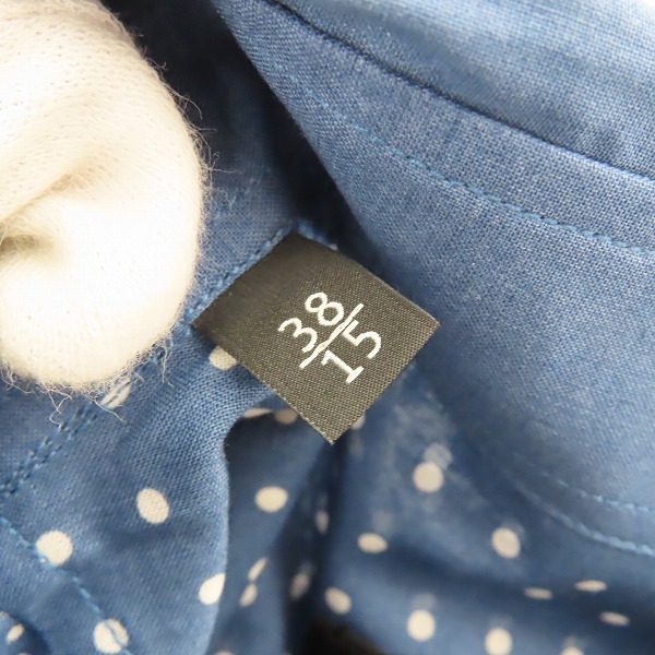 実際に弊社で買取させて頂いた【JPタグ/未使用】GUCCI/グッチ ドットデザイン切り替え長袖シャツ/ 309114 Z3597/38/15の画像 3枚目