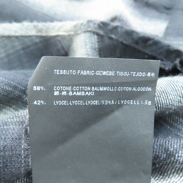 実際に弊社で買取させて頂いたSAINT LAURENT PARIS/サンローランパリ 15AW エディ期 オンブレチェックシャツ 396678 Y9421/Mの画像 4枚目