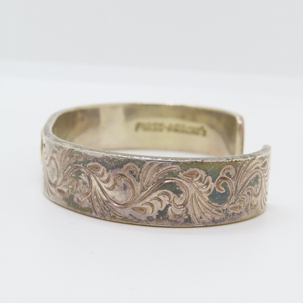 実際に弊社で買取させて頂いた【ワランティ付き】FIRST ARROW'S/ファーストアローズ 唐草彫りバングル BR-026の画像 2枚目