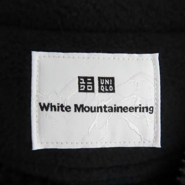 実際に弊社で買取させて頂いたUNIQLO×White Mountaineering/ユニクロ×ホワイトマウンテニアリング フリースオーバーサイズジャケット ブラック Lの画像 2枚目