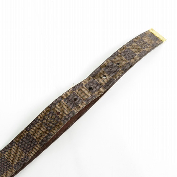 実際に弊社で買取させて頂いたLOUIS VUITTON/ルイヴィトン  ダミエ サンチュール キャレ レザーベルト M6802/80/32の画像 3枚目