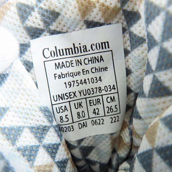 実際に弊社で買取させて頂いたColumbia/コロンビア メテオミッド 3 オムニテック YU0378-034/26.5の画像 5枚目