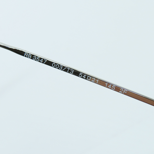 実際に弊社で買取させて頂いたRay-Ban/レイバン サングラス/アイウェア RB3547 003/T3の画像 5枚目