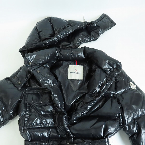 実際に弊社で買取させて頂いた【JPタグ】MONCLER/モンクレール MEINA/メイナ ロゴワッペン ダウンコート ウエストベルト付 49303/50/6895O/00の画像 2枚目