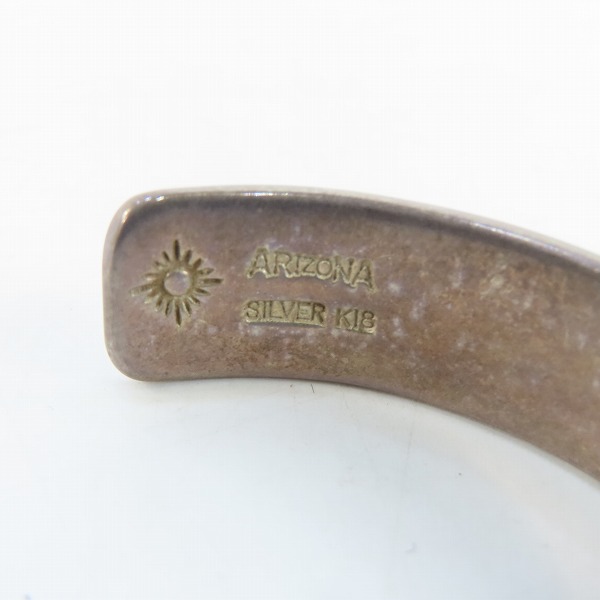 実際に弊社で買取させて頂いたARIZONA FREEDOM/アリゾナフリーダム K18 太陽神 平打ち バングルの画像 6枚目