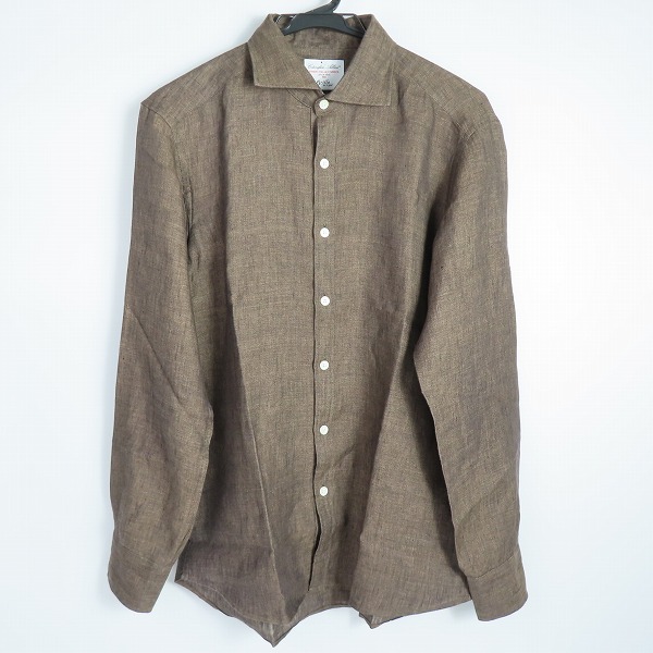 実際に弊社で買取させて頂いたBrilla per il gusto/ブリッラ ペル イル グスト 麻100％シャツ ブラウン M