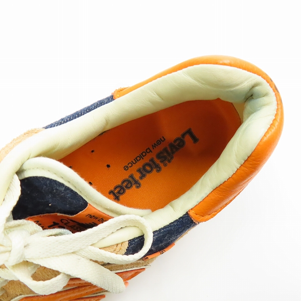 実際に弊社で買取させて頂いたLEVI'S×New Balance/リーバイス×ニューバランス コーンデニム オレンジタブ 35周年 コラボ スニーカー M1300LV/26.0の画像 4枚目