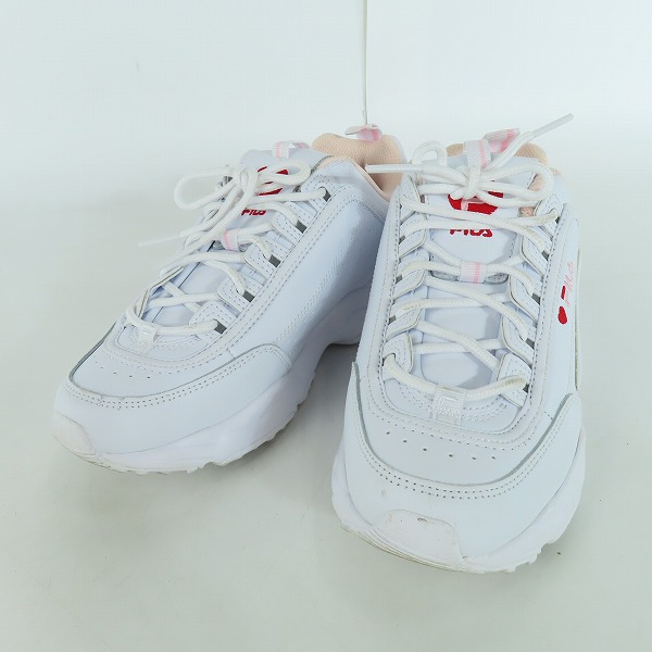 実際に弊社で買取させて頂いたFILA/フィラ DISTRACER HEART/ディストレーサーハート 厚底スニーカー USS21086-128 25