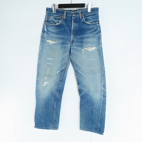 実際に弊社で買取させて頂いたLEVIS/リーバイス 505 刻印5 42TALONジッパーフライ ビッグE バックポケットシングル ヴィンテージデニムパンツ