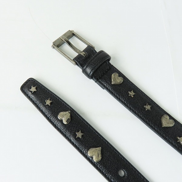 実際に弊社で買取させて頂いたYSL/YVES SAINT LAURENT/イヴサンローラン ハート/スタースタッズ ナローベルトの画像 1枚目