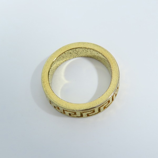 実際に弊社で買取させて頂いたVERSACE/ヴェルサーチ グレカ モチーフ ロゴ リング 16.5号の画像 3枚目