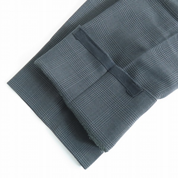 実際に弊社で買取させて頂いたTOMORROWLAND/トゥモローランド ウールチェック柄スラックスパンツ グレー系 WS019CU/Sの画像 8枚目