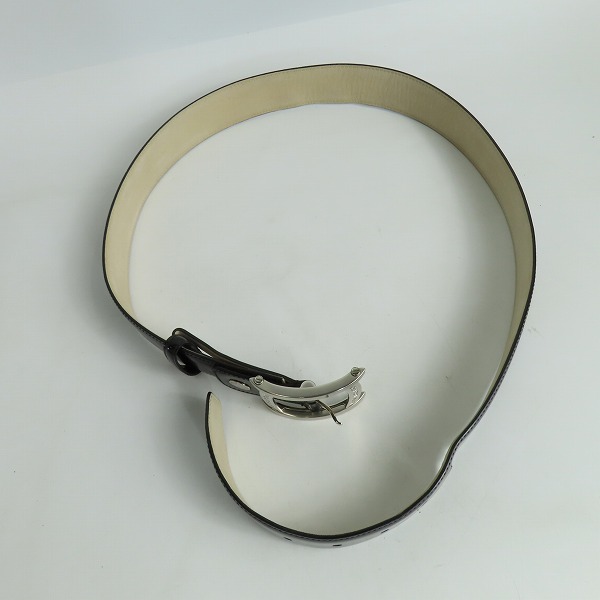 実際に弊社で買取させて頂いたBVLGARI/ブルガリ ASSIOMA BELT /アショーマ バックル レザー ベルトの画像 5枚目