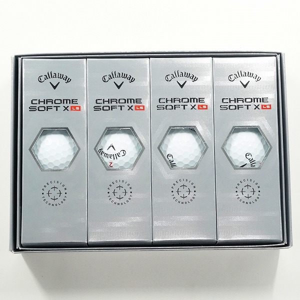 実際に弊社で買取させて頂いた(3)【未使用】Callaway/キャロウェイ CHROME SOFT X LS ゴルフボール ホワイト 1ダース
