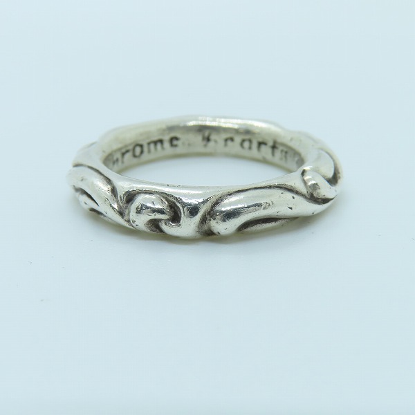 実際に弊社で買取させて頂いたCHROME HEARTS/クロムハーツ SCRL BAND/スクロールバンド リング  18.5号の画像 1枚目