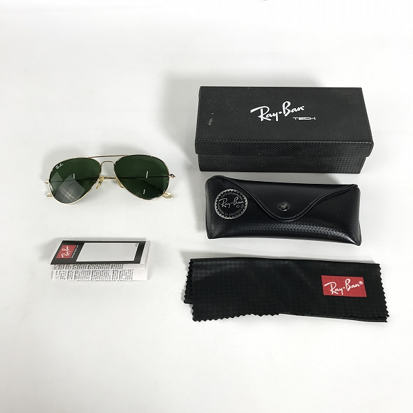 実際に弊社で買取させて頂いたRay-Ban/レイバン AVIATOR アビエーター/LARGE METAL ティアドロップ サングラス/アイウェア RB3025の画像 9枚目