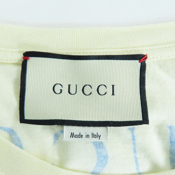実際に弊社で買取させて頂いた【JPタグ】GUCCI×Paramount/グッチ×パラマウント ロゴプリント 半袖Tシャツ 493117 X3P80/S の画像 2枚目