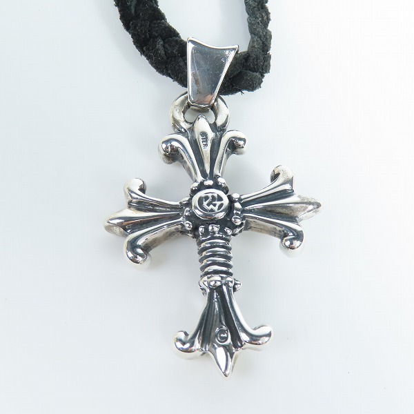 実際に弊社で買取させて頂いた【ギャラ付き】TRAVIS WALKER/トラヴィスワーカー DOUBLE CROSS/ダブルクロス Wレザー ブレイド ネックレス pd810tw blの画像 2枚目